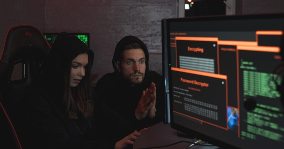 Illustrated diagram showing how antivirus software detects and blocks threats